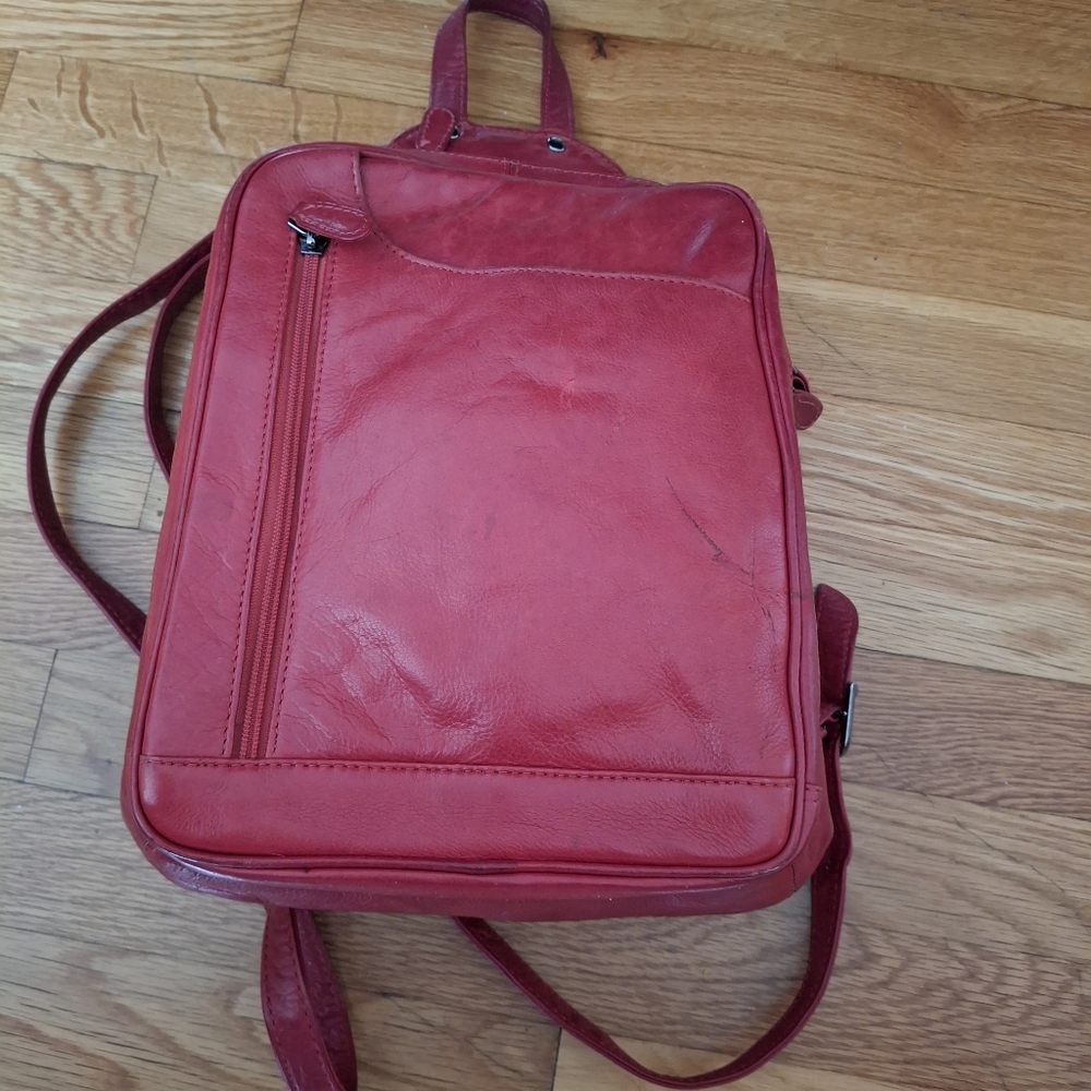 Gabee Emma Leather Backpack Large OS Red Gabee Emma